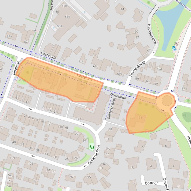 Kaart van postcodegebied 3925LE.