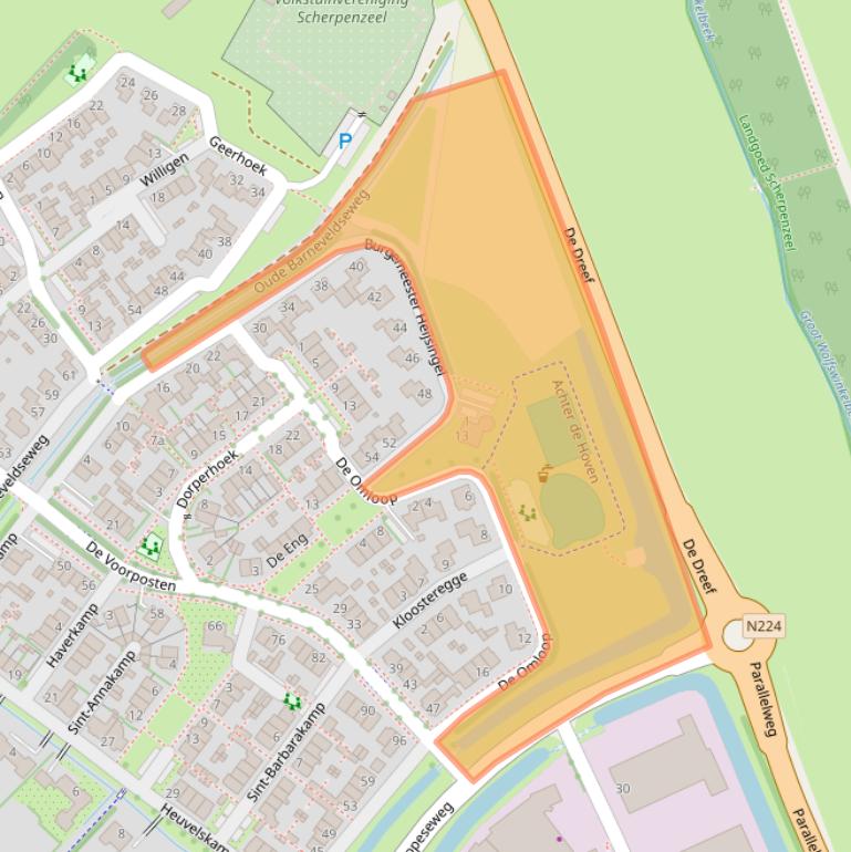 Kaart van postcodegebied 3925LR.