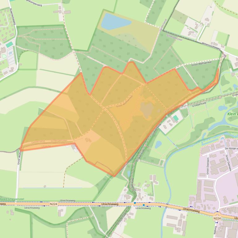 Kaart van postcodegebied 3925MA.