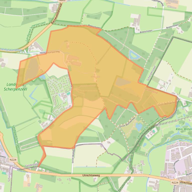 Kaart van postcodegebied 3925MD.