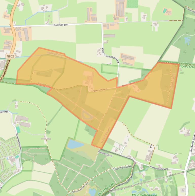 Kaart van postcodegebied 3925ME.