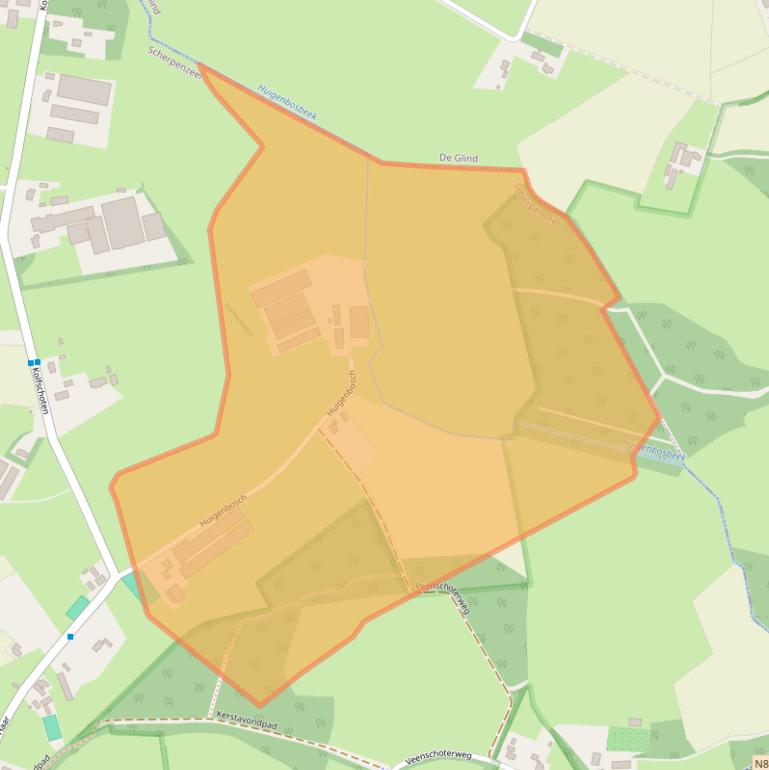 Kaart van postcodegebied 3925MP.