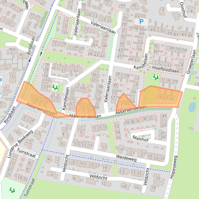 Kaart van postcodegebied 3925RB.