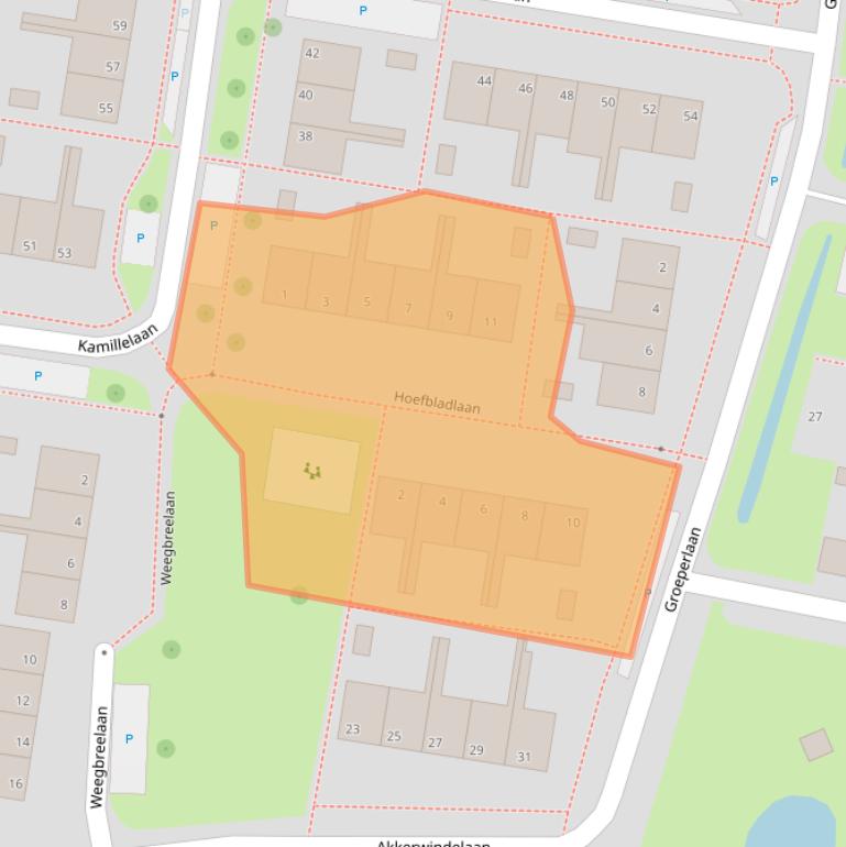 Kaart van postcodegebied 3925RD.