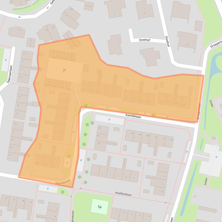 Kaart van postcodegebied 3925RH.