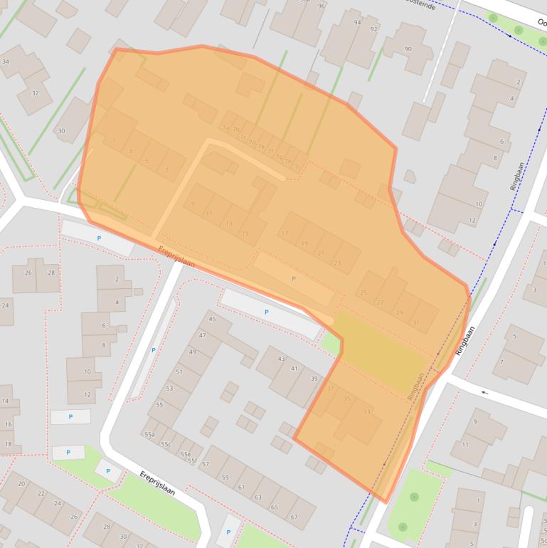 Kaart van postcodegebied 3925RW.