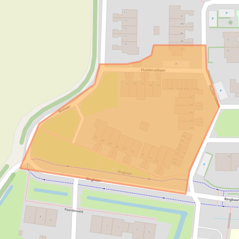 Kaart van postcodegebied 3925SG.