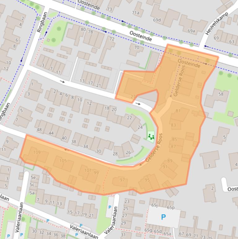 Kaart van postcodegebied 3925SK.