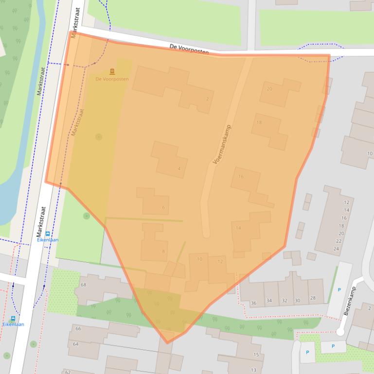 Kaart van postcodegebied 3925TH.