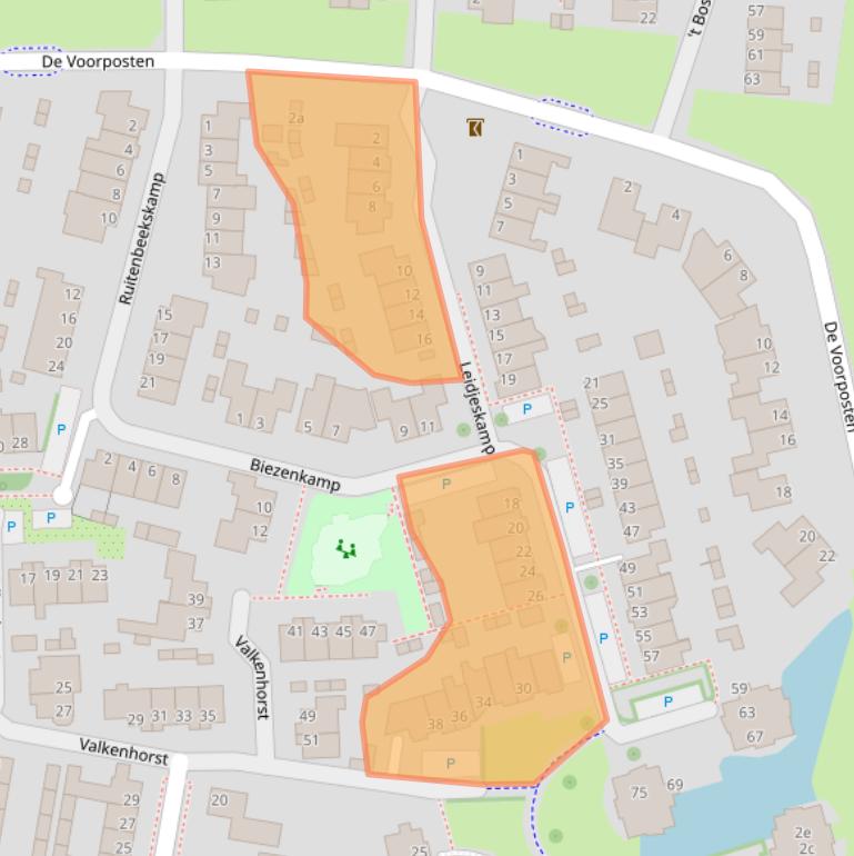 Kaart van postcodegebied 3925TP.