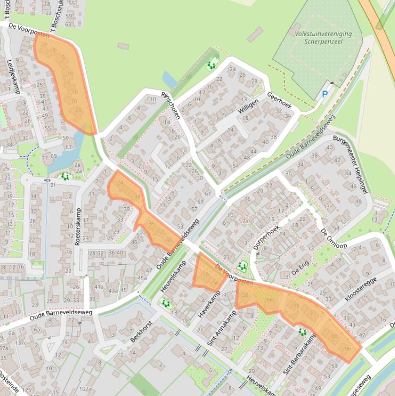 Kaart van postcodegebied 3925TR.