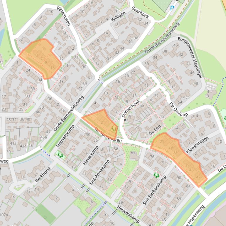 Kaart van postcodegebied 3925TS.