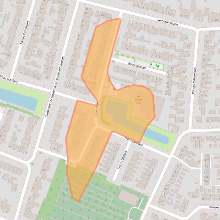 Kaart van postcodegebied 3925VB.