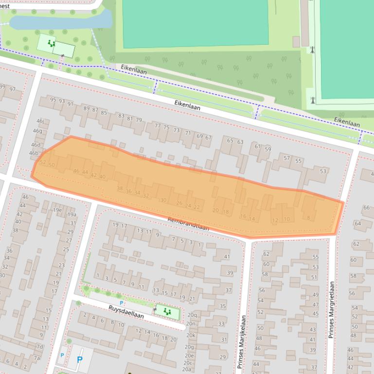 Kaart van postcodegebied 3925VD.