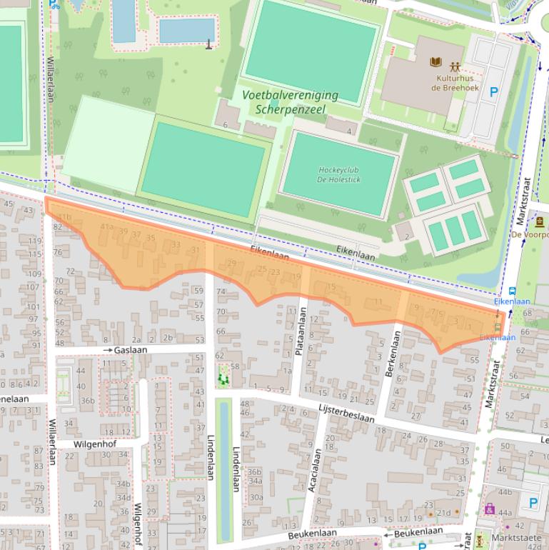 Kaart van postcodegebied 3925VG.