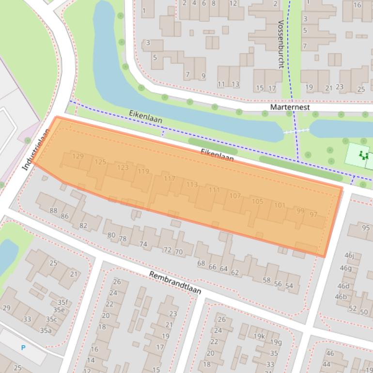 Kaart van postcodegebied 3925VJ.