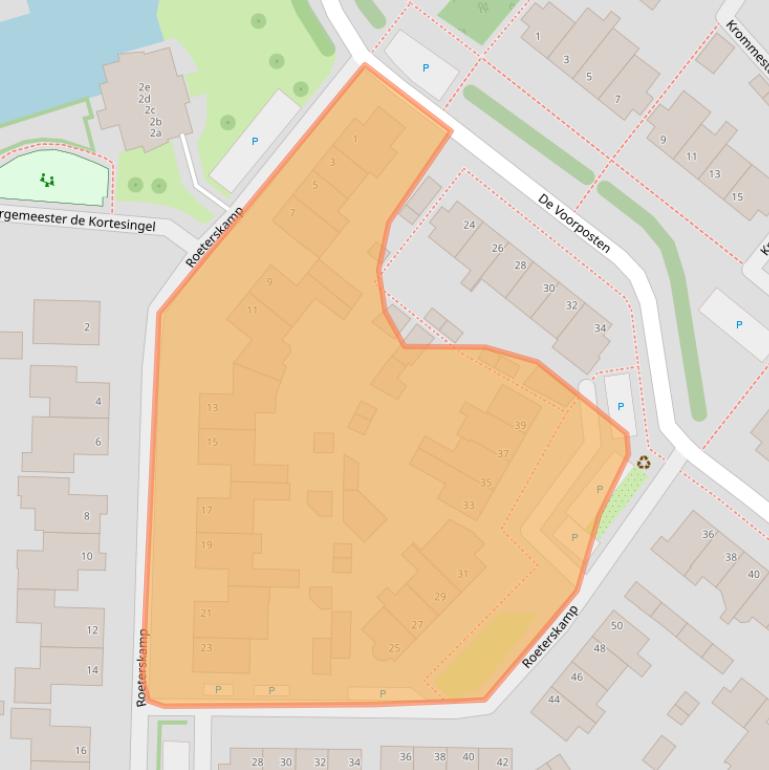 Kaart van postcodegebied 3925WB.