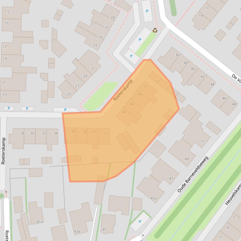 Kaart van postcodegebied 3925WD.