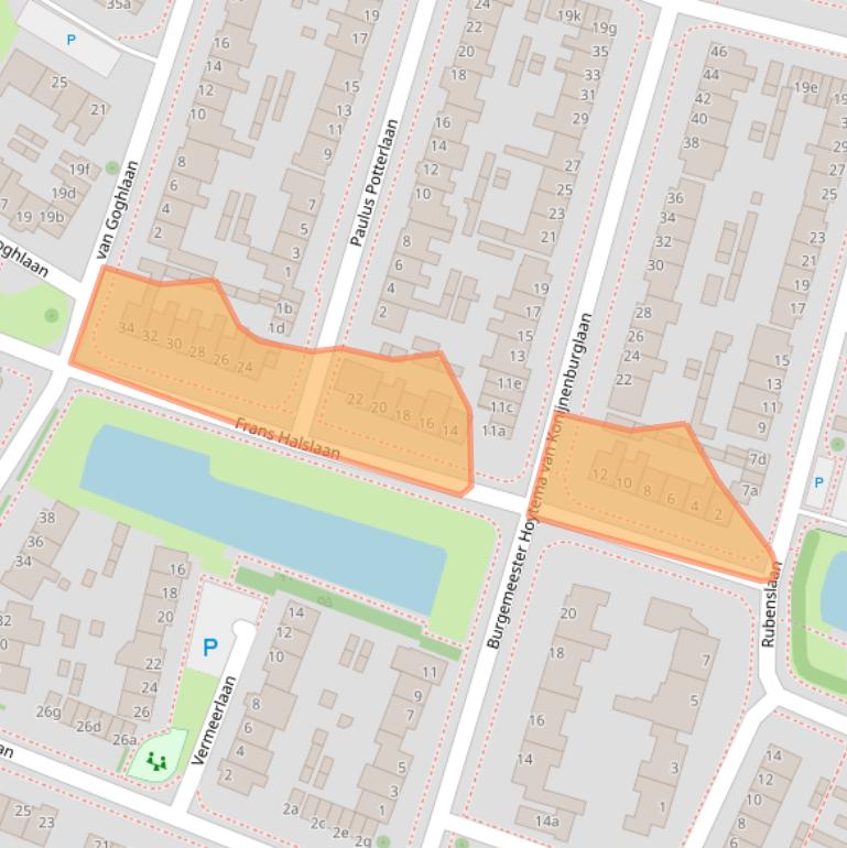 Kaart van postcodegebied 3925XK.