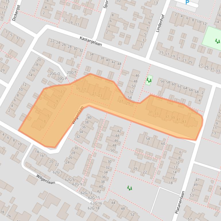 Kaart van postcodegebied 3927AA.