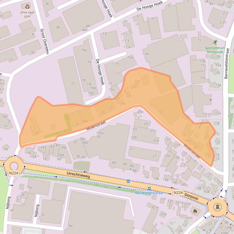 Kaart van postcodegebied 3927AC.