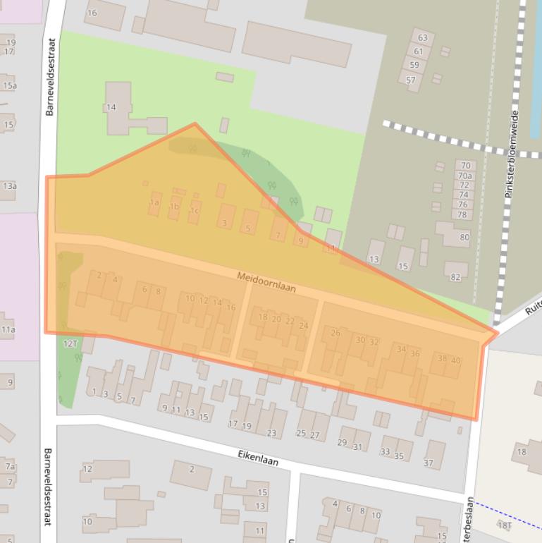 Kaart van postcodegebied 3927AD.