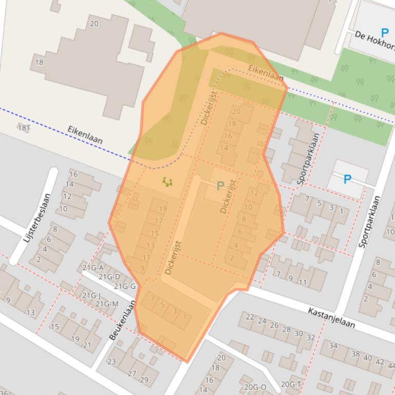 Kaart van postcodegebied 3927AL.
