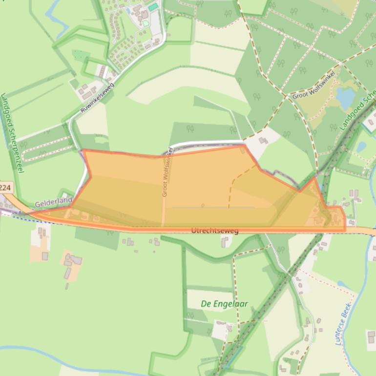 Kaart van postcodegebied 3927AW.