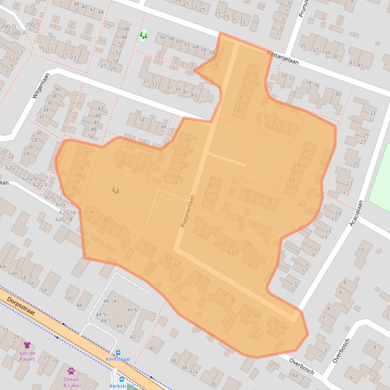 Kaart van postcodegebied 3927AX.