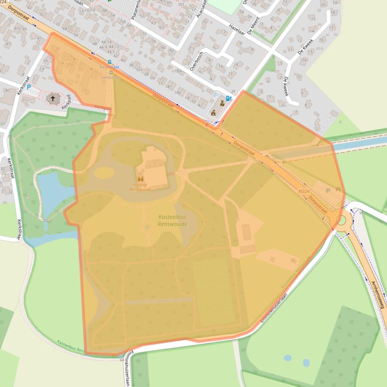 Kaart van postcodegebied 3927BA.