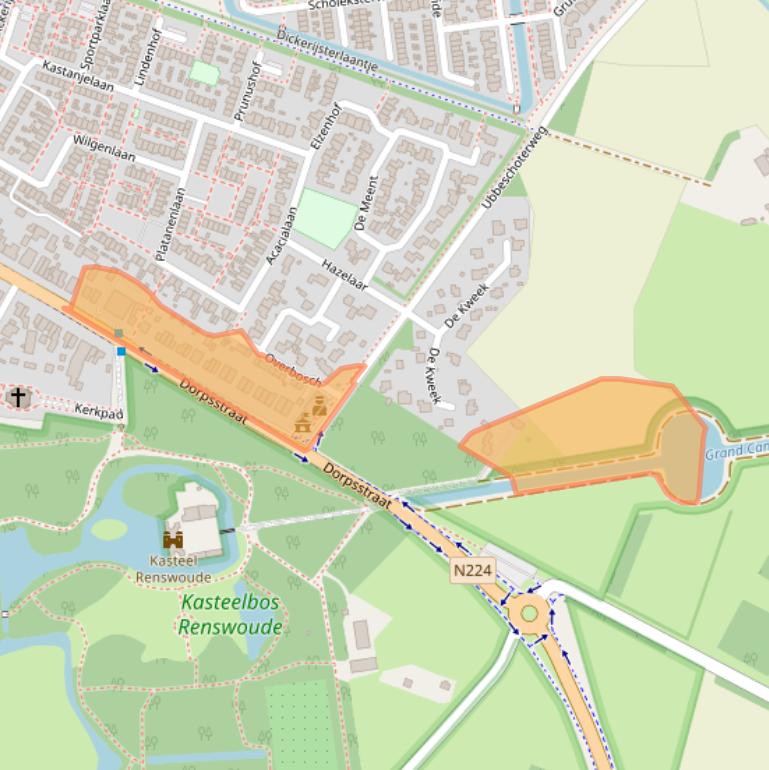 Kaart van postcodegebied 3927BD.