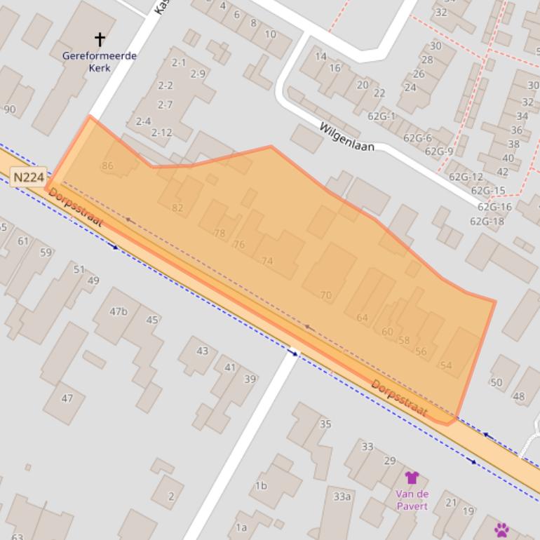 Kaart van postcodegebied 3927BE.