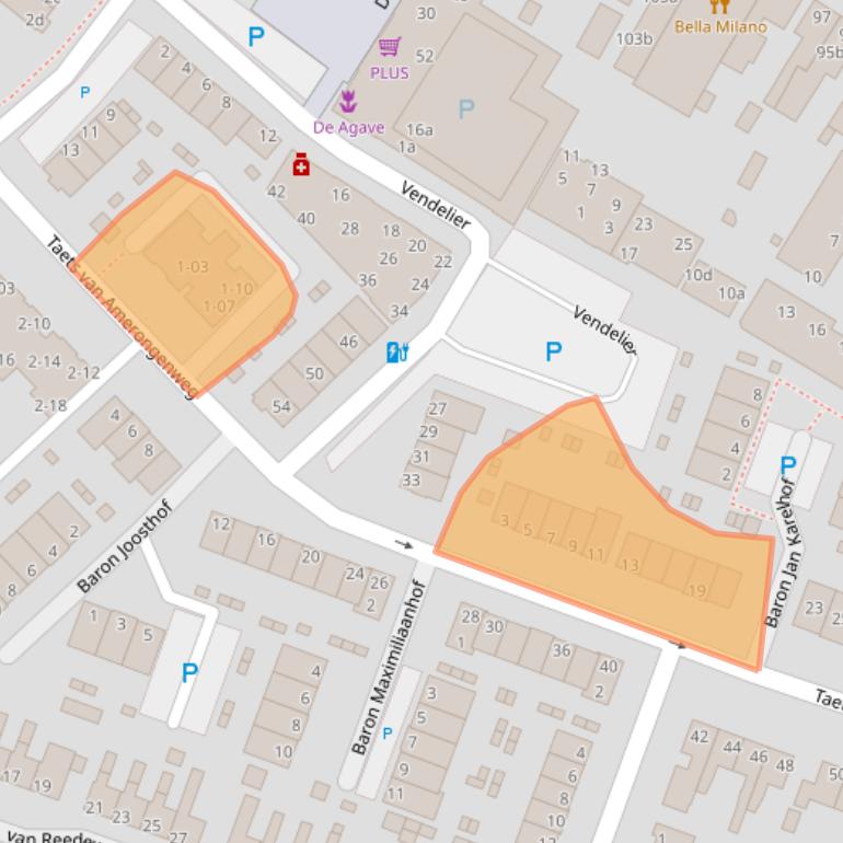 Kaart van postcodegebied 3927BH.