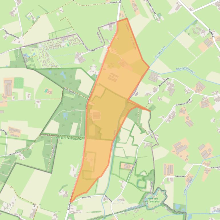 Kaart van postcodegebied 3927CD.