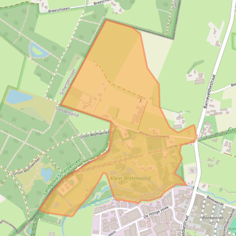 Kaart van postcodegebied 3927CE.