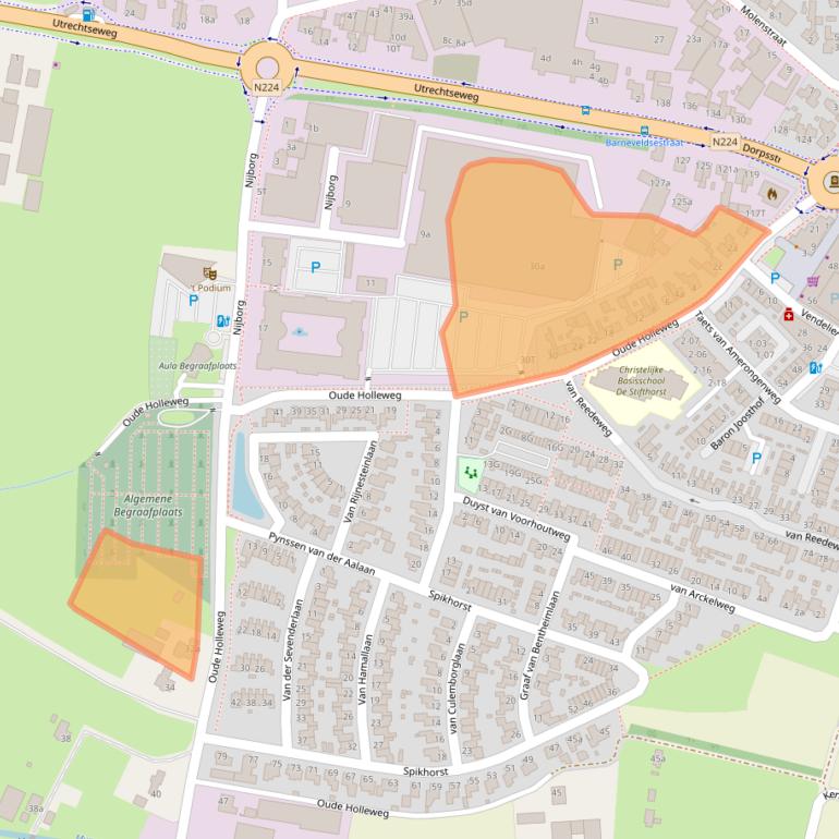 Kaart van postcodegebied 3927CL.