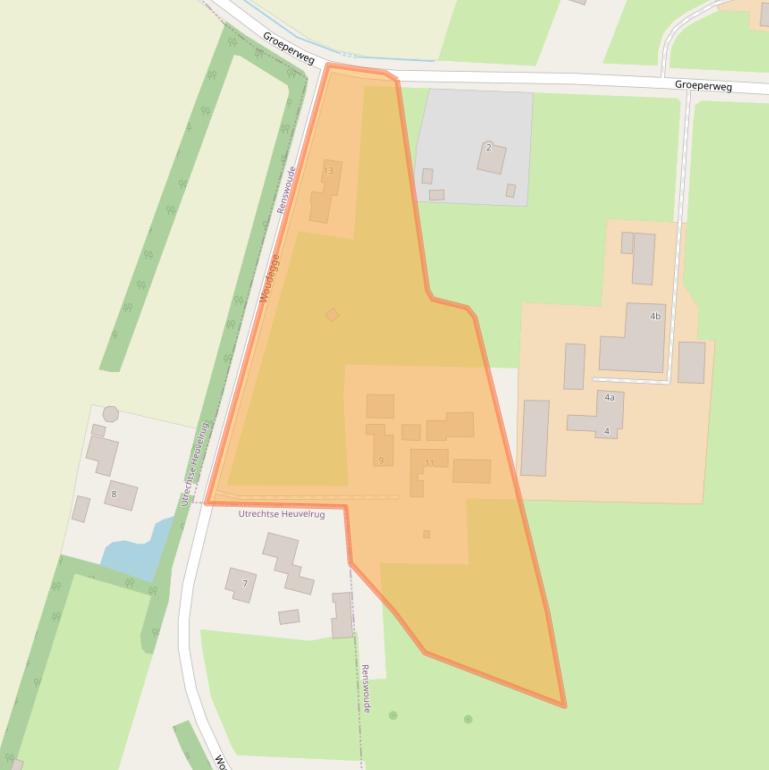 Kaart van postcodegebied 3927CX.