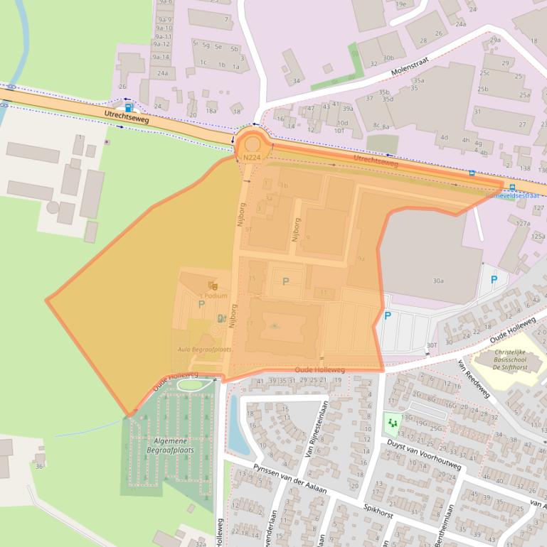 Kaart van postcodegebied 3927DA.