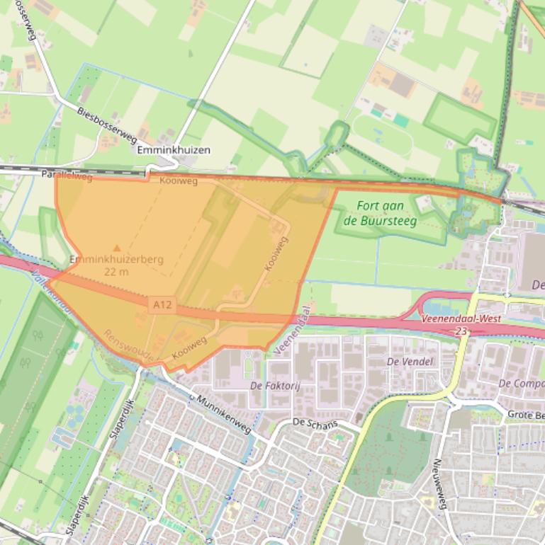 Kaart van postcodegebied 3927EB.
