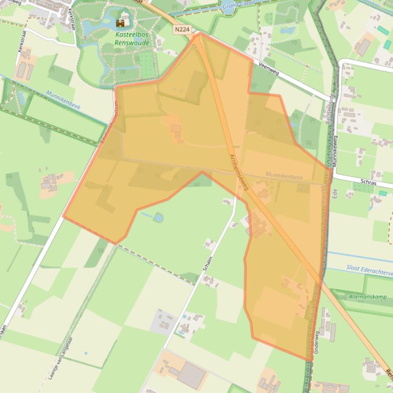 Kaart van postcodegebied 3927EE.