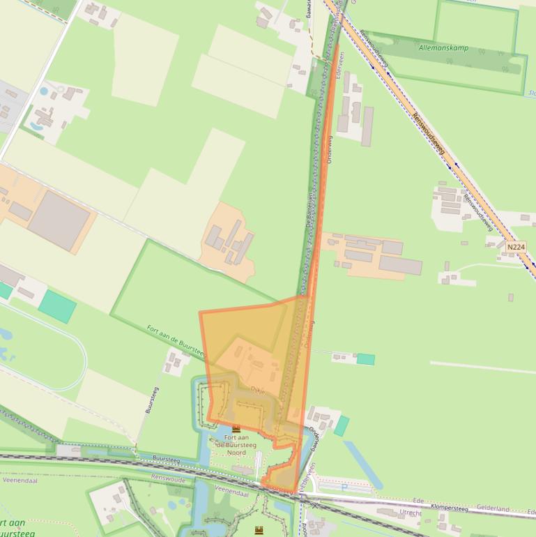 Kaart van postcodegebied 3927EG.