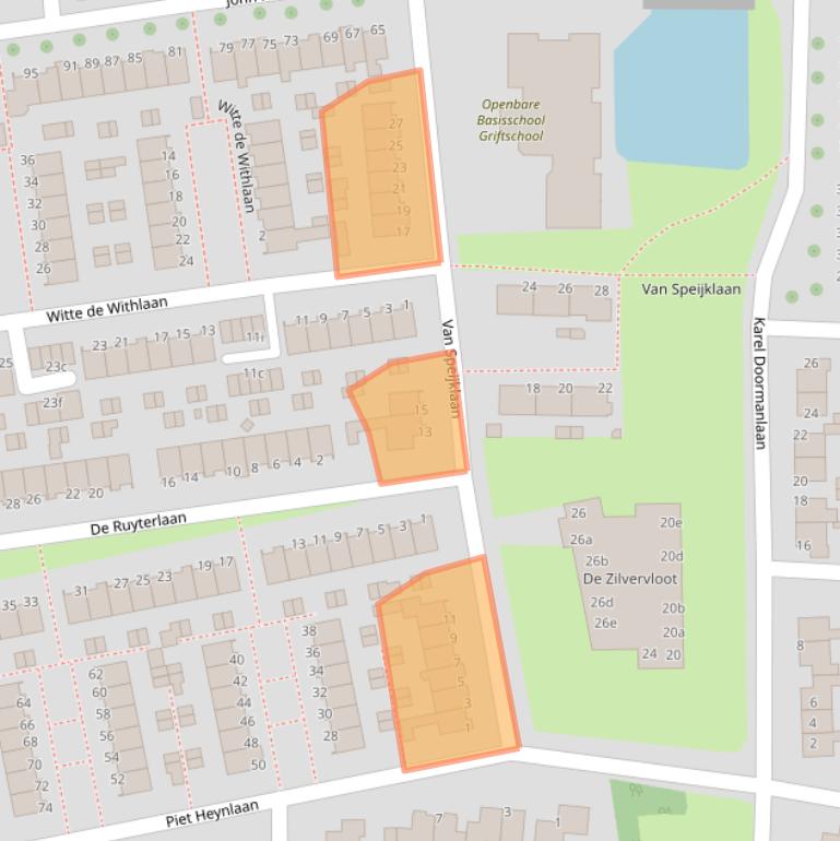 Kaart van postcodegebied 3931AA.