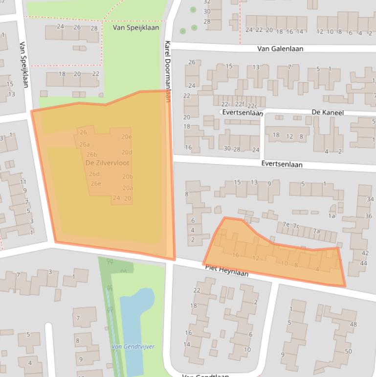 Kaart van postcodegebied 3931AD.