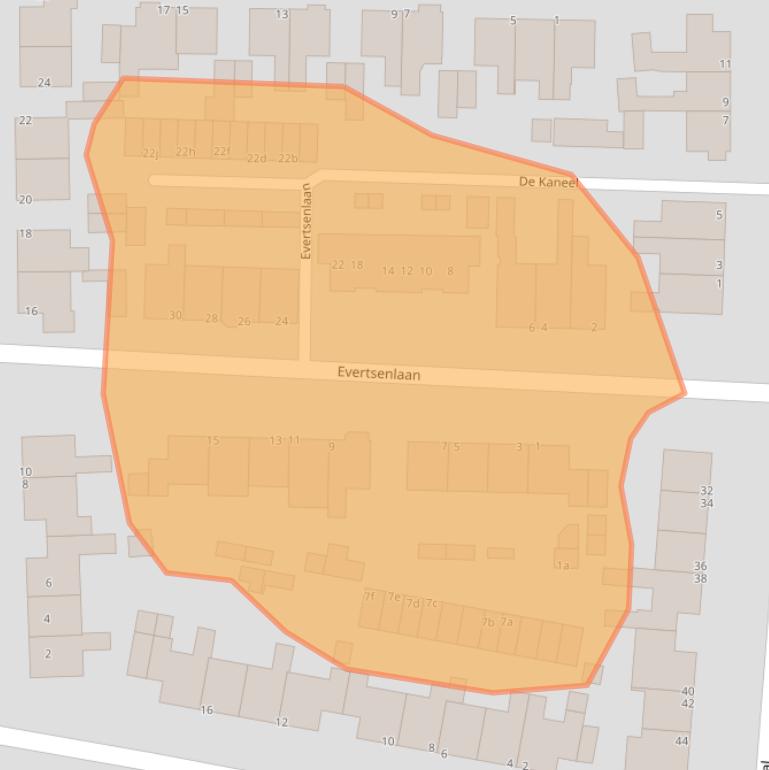 Kaart van postcodegebied 3931AK.