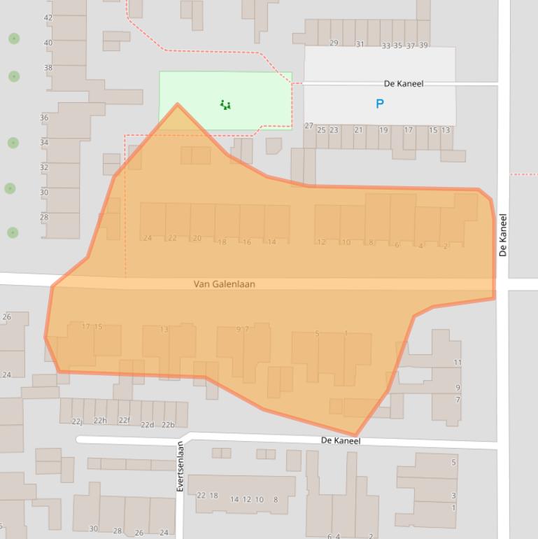 Kaart van postcodegebied 3931AL.