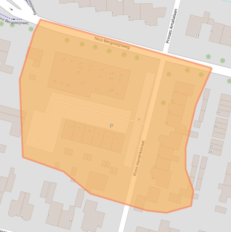 Kaart van postcodegebied 3931BA.