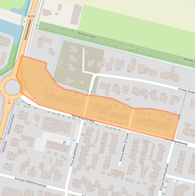 Kaart van postcodegebied 3931CA.