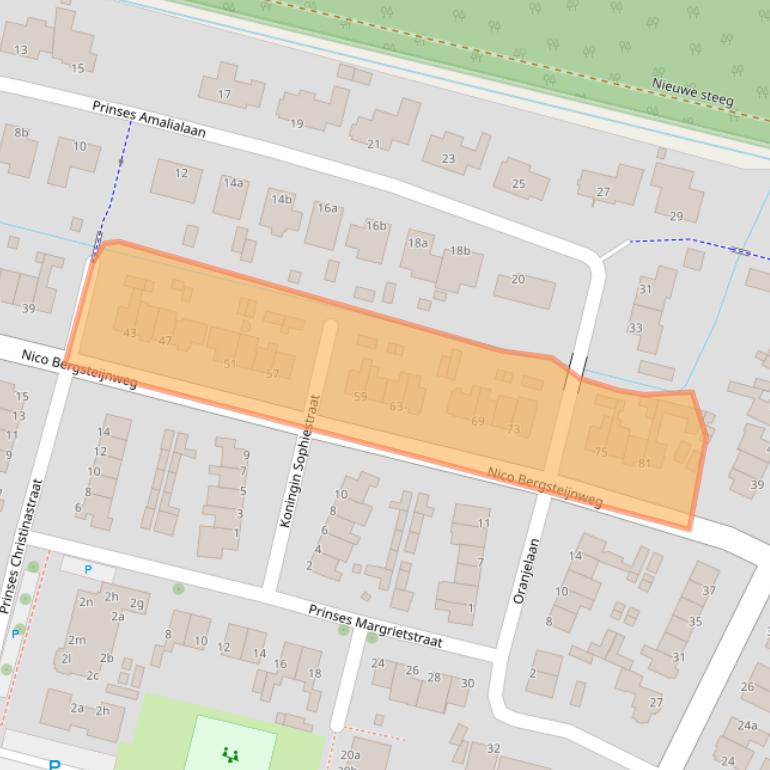 Kaart van postcodegebied 3931CB.