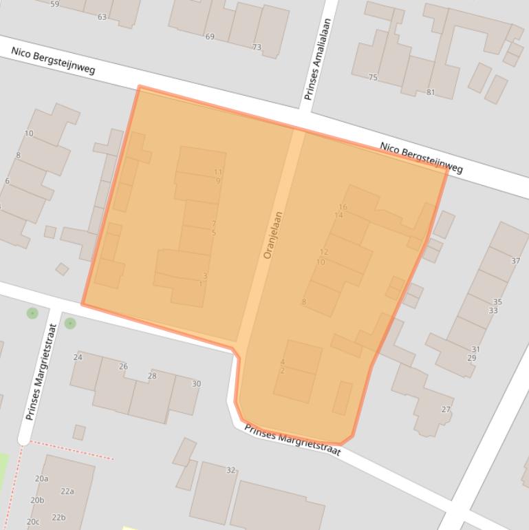 Kaart van postcodegebied 3931CP.