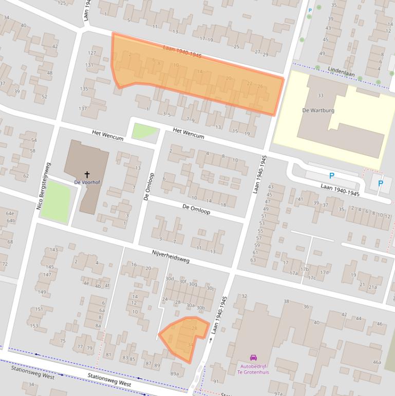 Kaart van postcodegebied 3931CS.